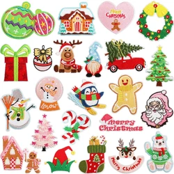 Christmas Embroidery Patch Cartoon Penguin Polar Bear Stickers Christmas Ironing Iron Patches DIY Clothing Patch Hat Stickers