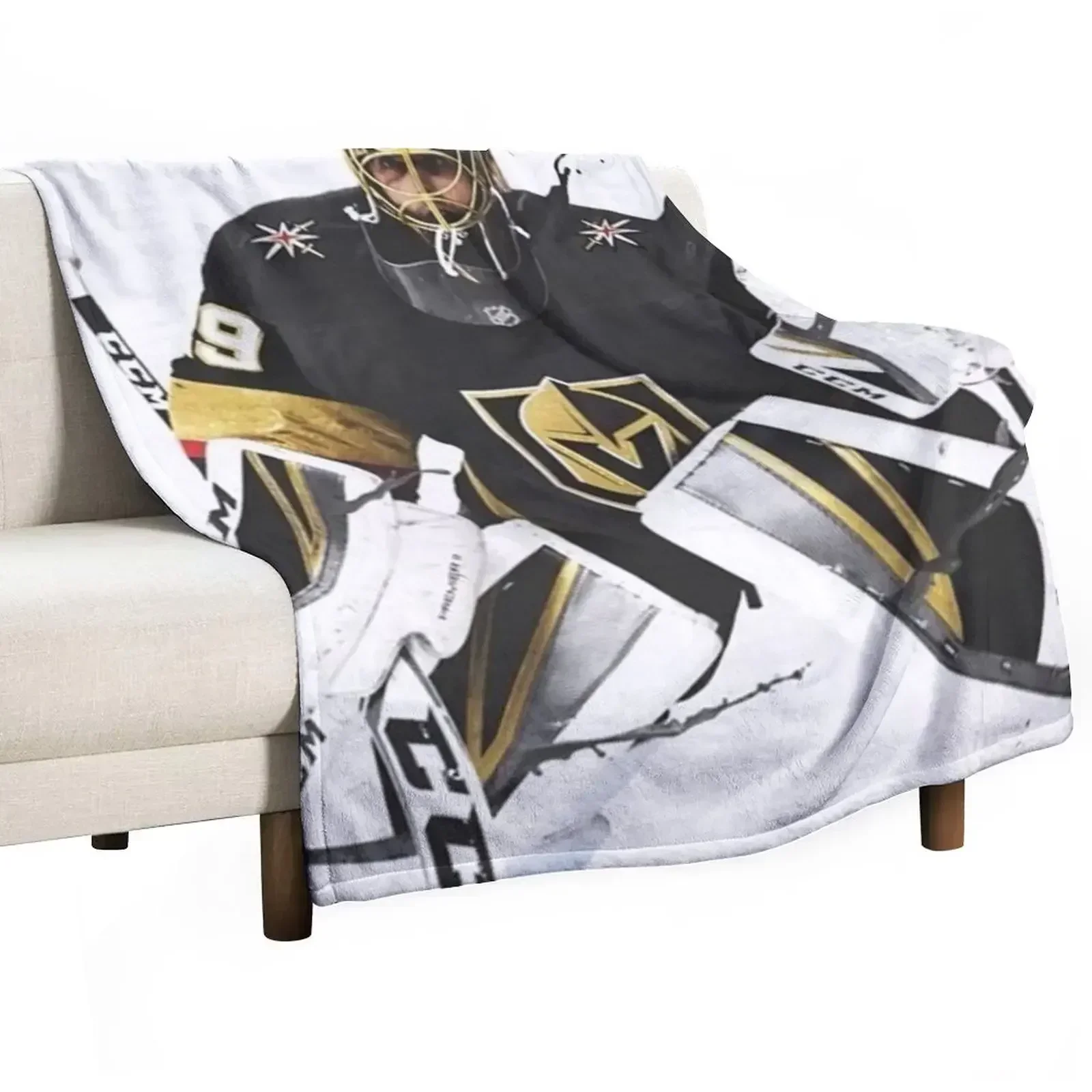 

Marc-Andre Fleury Throw Blanket Multi-Purpose Cute Plaid Plaid on the sofa Decorative Sofas Blankets