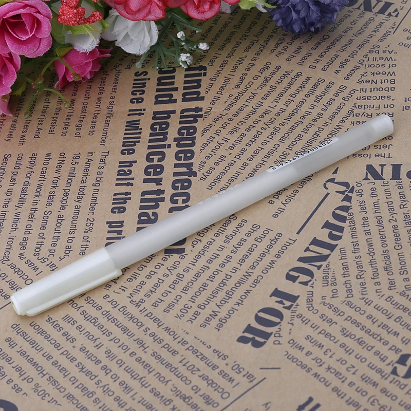 Branco gancho forro canetas papel preto highlighter reviser 0.8mm nova caneta adequado para cartões assinatura instrumentos de escrita
