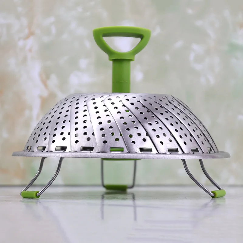 Stainless Steel Steam Rack, Household Xiaolongbao, Steam Tray, Folding, Waterlogged, Steamed Vegetables, Fruits, Draining