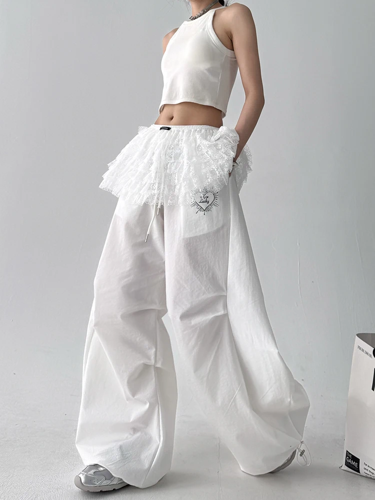 

Белая кружевная юбка, женская летняя новинка 2023 года, дизайн, юбка-тортик Sensation, модная юбка из полиэстера со средней талией для поездок на работу...