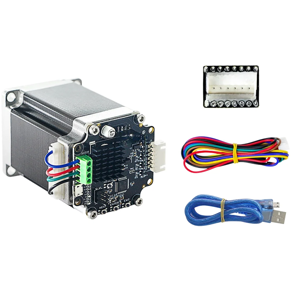 SERVO57A 57mm Stepper Motor with Built-in Closed Loop Control System Adapter Board and Display Compatibility for Lab Use