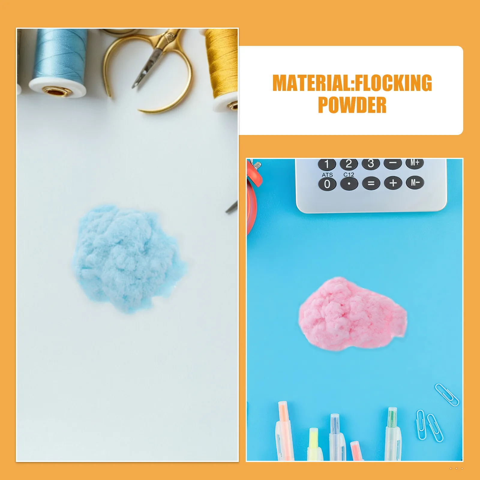 8 Bags Flocking Powder Kit DIY Flocking Powder for Ornaments Sculpture Art Projects Miniature Basing Material Colorful Craft