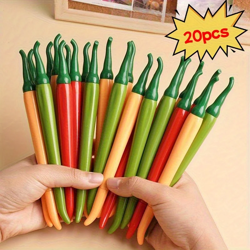 

20pcs Gel Pens in The Shape of Chili Peppers |for Office Use, And Great As Gifts for Colleagues And Corporate Event Giveaways.