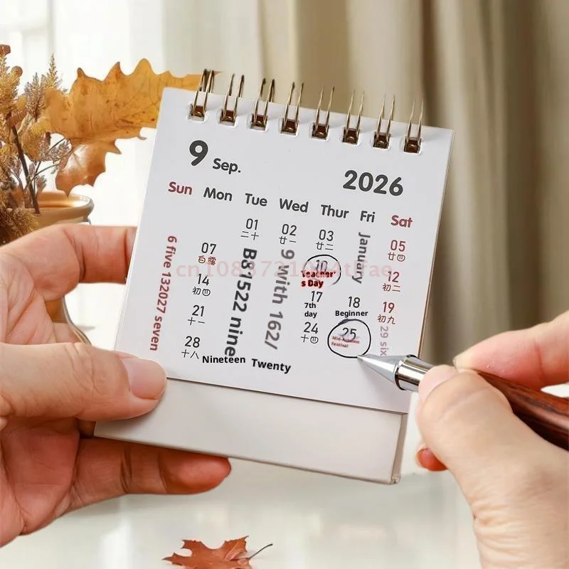 1 Pc Horse Mini Calendars Creative Desk Portable Travel Calendars Cute Pony Pattern Calendar Desktop Decor Ornaments