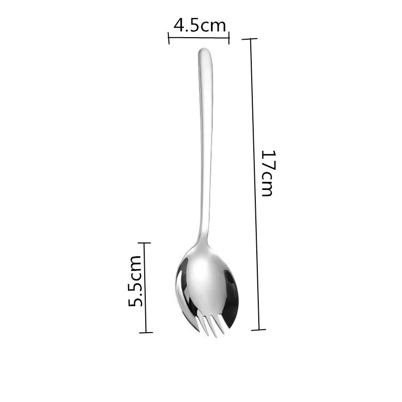 

1pcs Stainless Steel Salad Forks, 304 Stainless Steel Spork,Fork Reusable Fruit Appetizer Dessert Forks for Household Use
