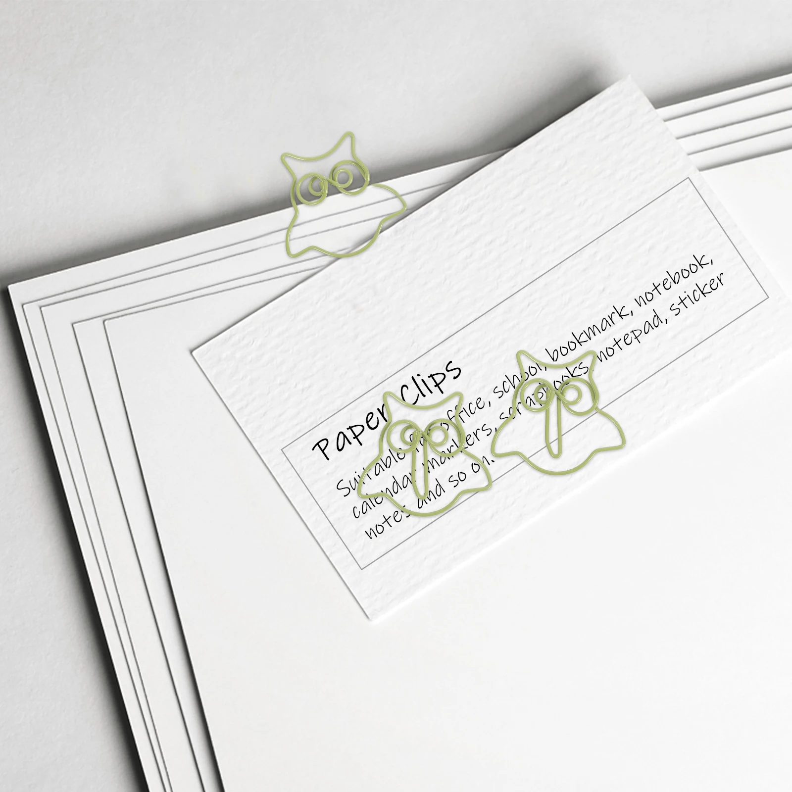 50 Pcs Owl Paper Clip Animal Bookmarks Clips Halloween Convenient Paperclips Fancy Plastic Adorable Shaped Office