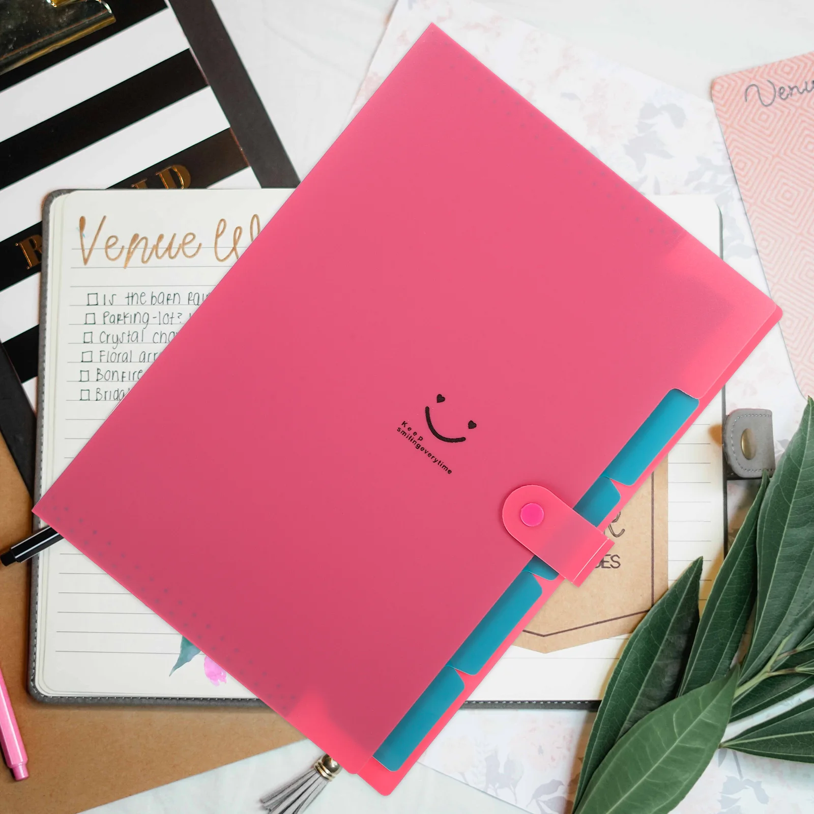 

2Pcs File Folder Document Organizer Bright Color Expanding Accordion Folder Office School Home Filing Storage File Organizer