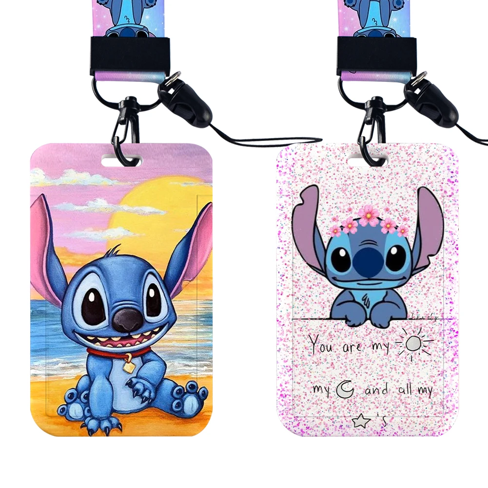 

Lanyard Cartoon Stitch Lilo Disney For Keys Chain Id Credit Card Cover Bus Card Holder Charm Badge Holder Personalized Gift