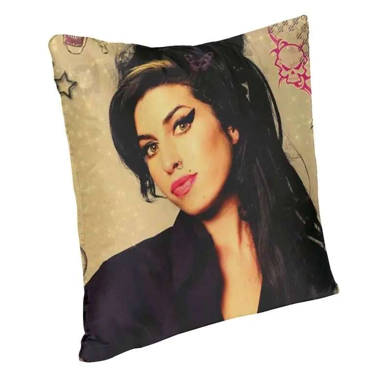 British Singer Amy Winehouse Modern Pillow Cover Living Room Decoration Car Cushion Case