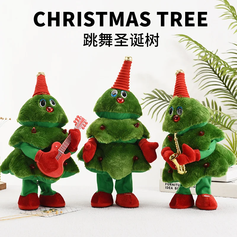 

Dancing Singing Christmas Tree Plush Toy Animated Musical Electric Doll Stuffed Animal Pillow Kawaii Cute Gift For Girls Kids