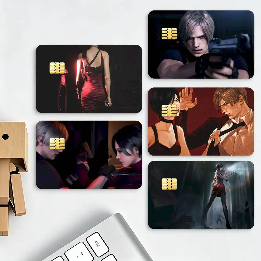 R-Resident E-Evil A-Ada Wong Anime HD Waterproof Credit Card Stickers Silicone Decals For Chip Game Cards Gift
