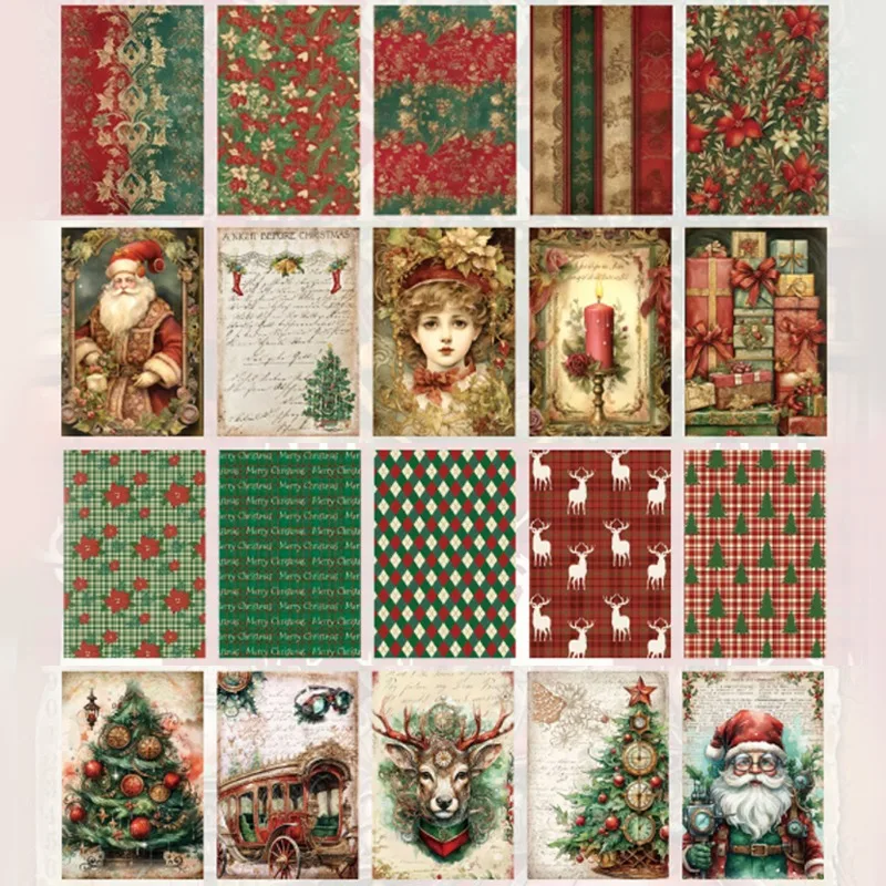 Mr. Paper, Paper Christmas Island Series Scrapbook Paper, Relief Christmas Theme Student Ledger Material Paper Each Model 28 Pcs