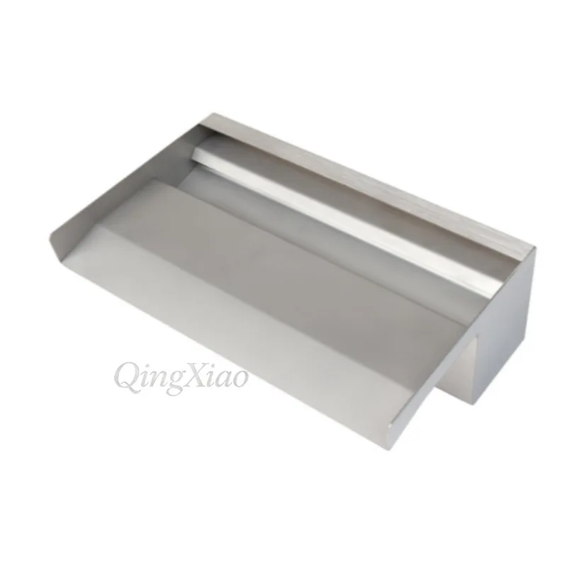 304 stainless steel waterfall spout pond rockery gable backyard custom length landscape sink smooth water outlet
