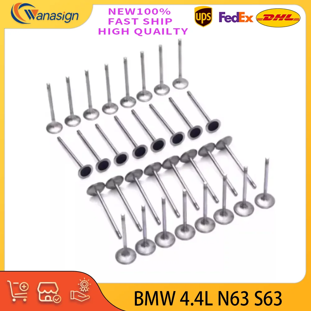 

Engine Intake & Exhaust Valves Set Fit For BMW 4.4L 550i 750i X5 X6 F01 F02 E70 E71 N63B44A S63B44A 4.4L V8 GAS DOHC