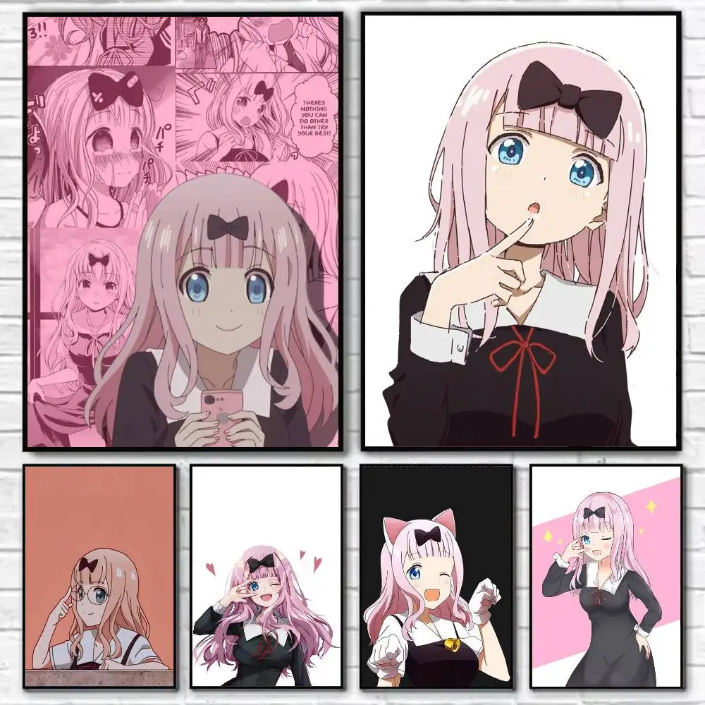 

Kaguya-sama LoveIsWar Poster Self-adhesive Art Waterproof Paper Sticker Coffee House Bar Room Wall Decor