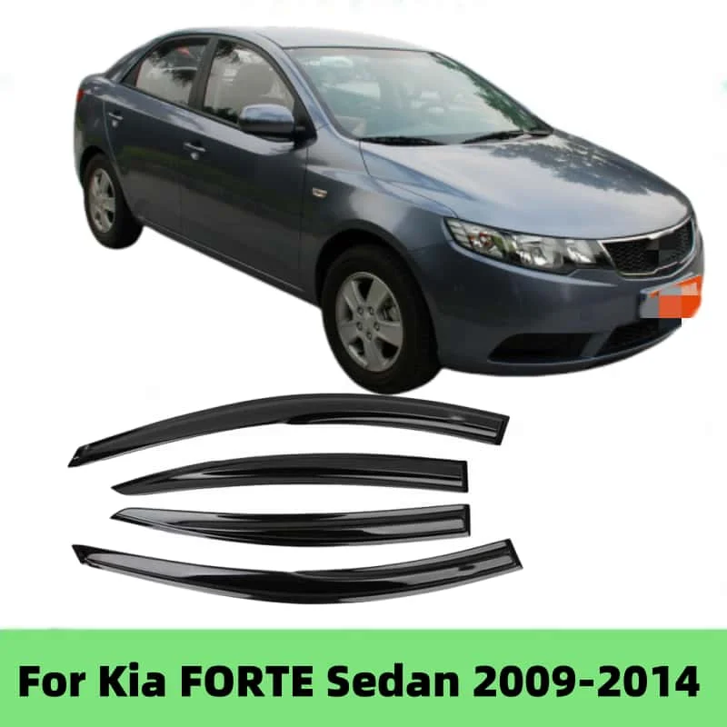 For Kia FORTE Sedan 2009 2010 2011 2012 2013 2014 Window Visor Rain Guard Deflector Shade Shield Shelter Cover Awnings Shelters