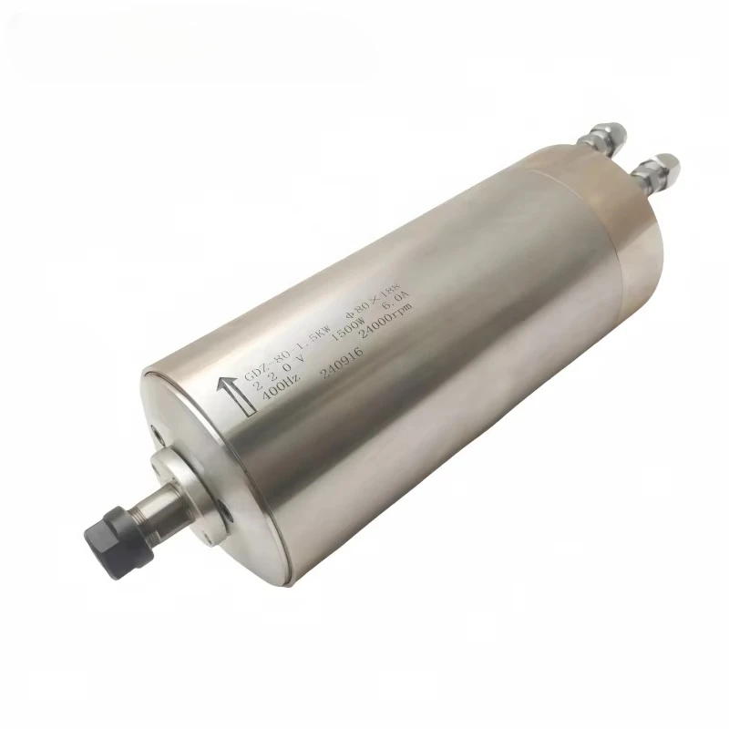 

Carving Machine Spindle 220V 80mm ER11 Water-cooled Spindle Motor1.5 kw 24000rpm Cnc Motor Spindle