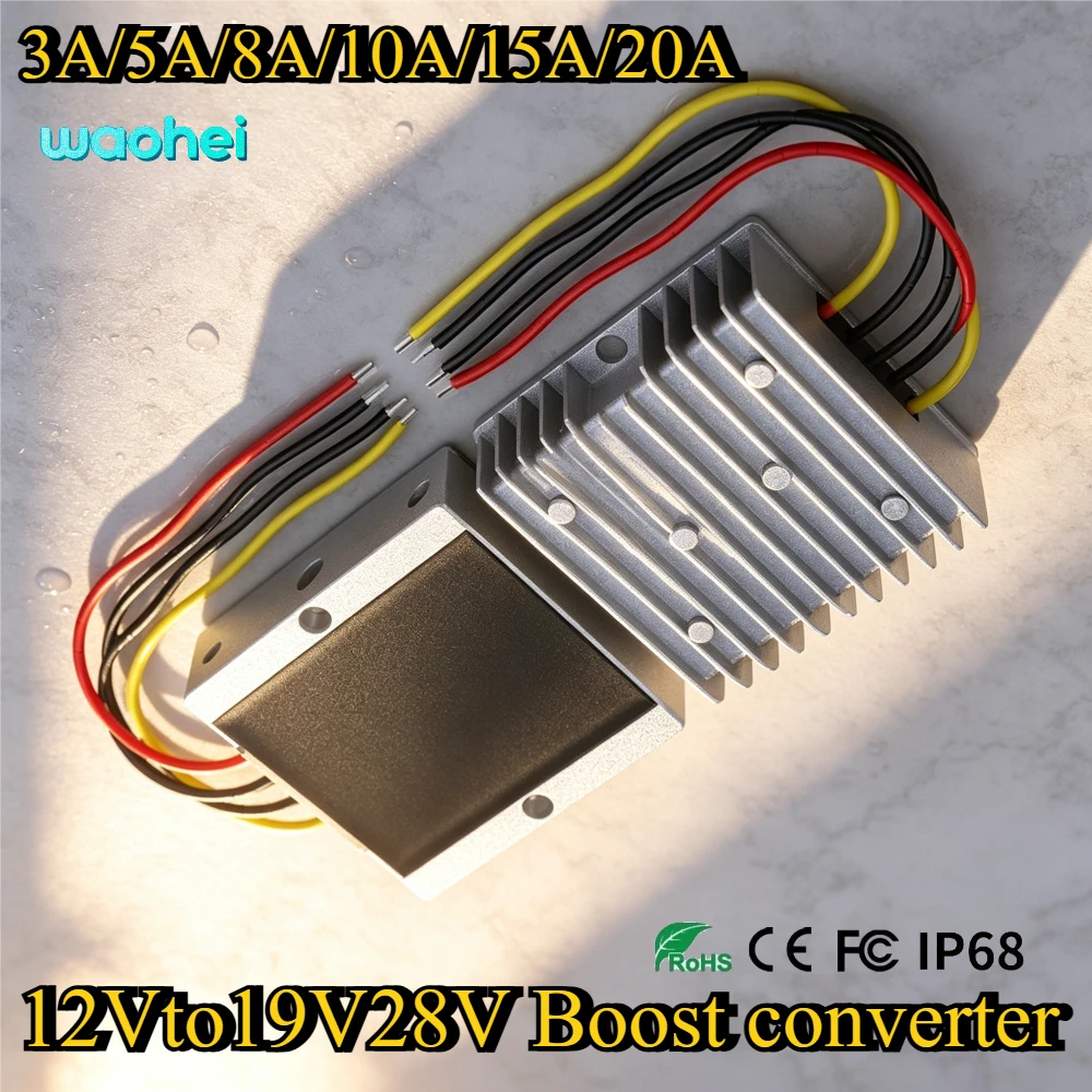 Boost Voltage Power Converter Regulator12V to 19V 24V 28V 36V 48V 3A-20A DC-DC Step Up Module Reliable Regulator for Car Device