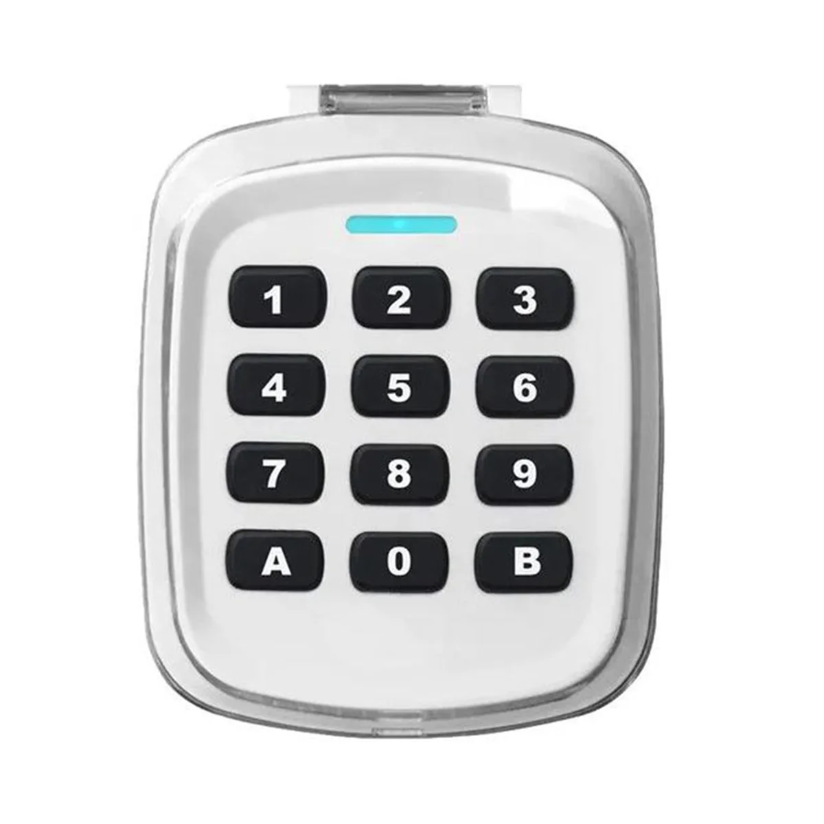 Multi-Frequency 280-868MHz 280-868MHz Gate Garage Door Key Wireless Keypad Code Remote Control Door Opener(White)