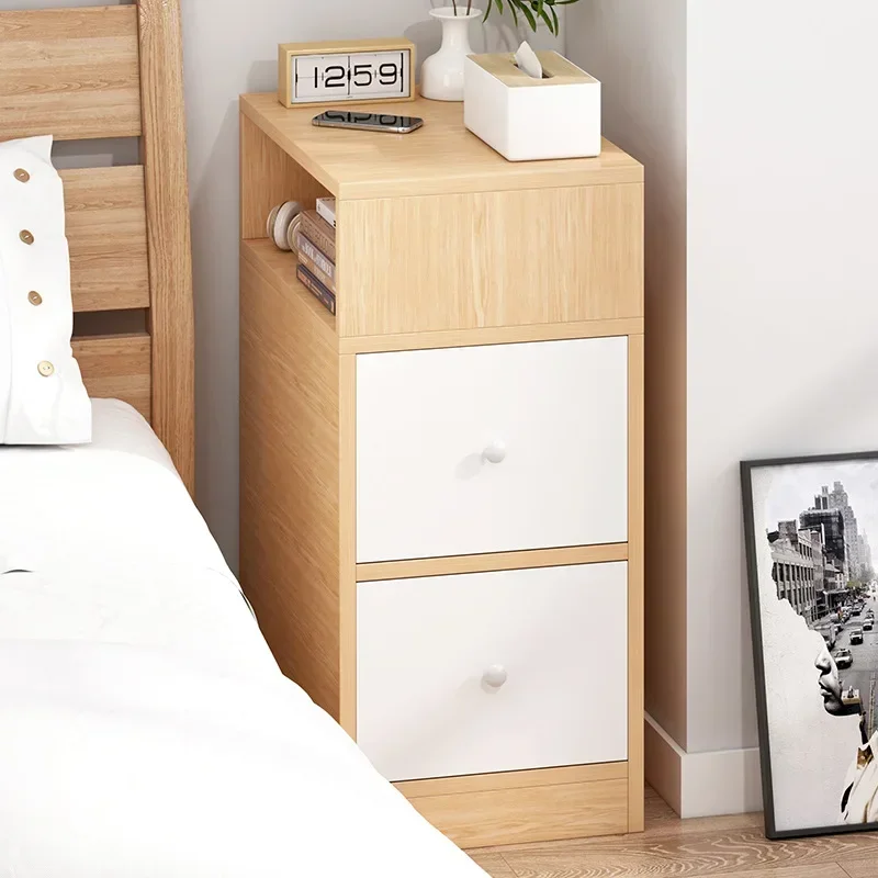 

Contracted And Contemporary Bedroom Bedside Table Receive Mini Storage Cabinet Group Narrow Simple Little Cupboard Wooden Cabine