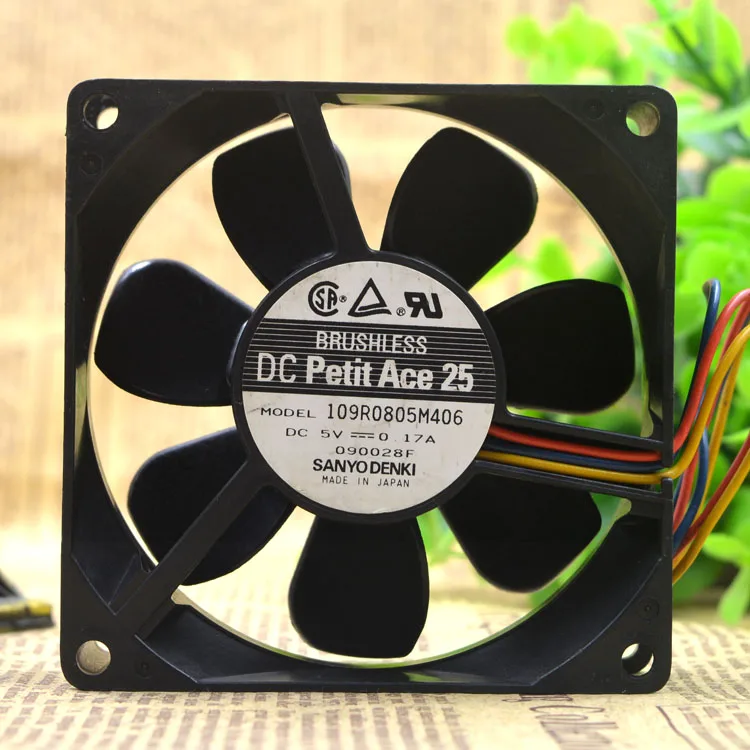 ORIGINAL 109R0805M406 5V 0.17A 8 CENTÍMETROS 8025 VENTILADOR de RESFRIAMENTO DO INVERSOR