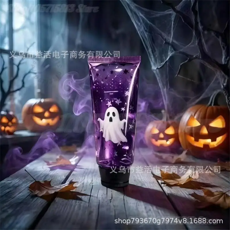Halloween Ghost Toothpaste Squishy Slow Rising Stress Relief Fidget Toy Cute Purple Ghost Squeeze Toy Party Gift