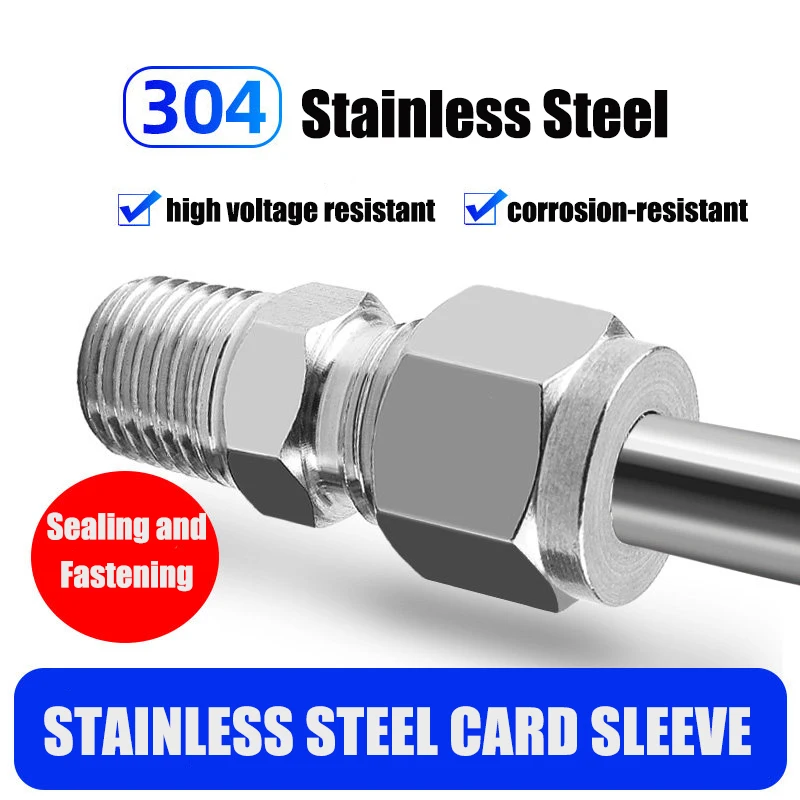 304 Stainless Steel Bulkhead Ferrule Quick Connect Push In Fitting Resistant Leak Proof Pneumatic Tube Connector for Industrial