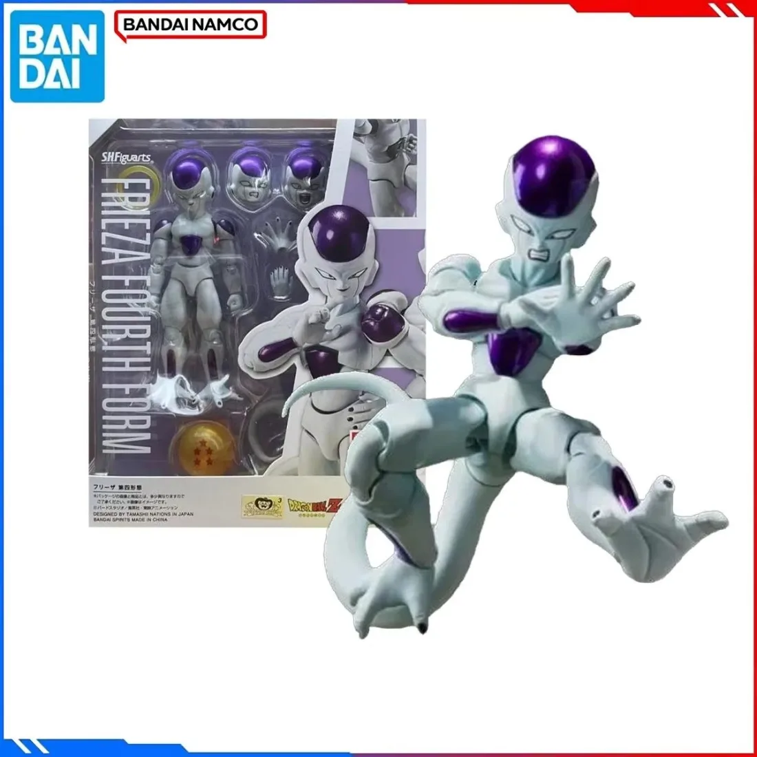 

Bandai Genuine Dragon Ball Z Anime Model Kits Frieza Fourth Form Toys SHF Action Figure Assembly Model Gift for Boy girl present