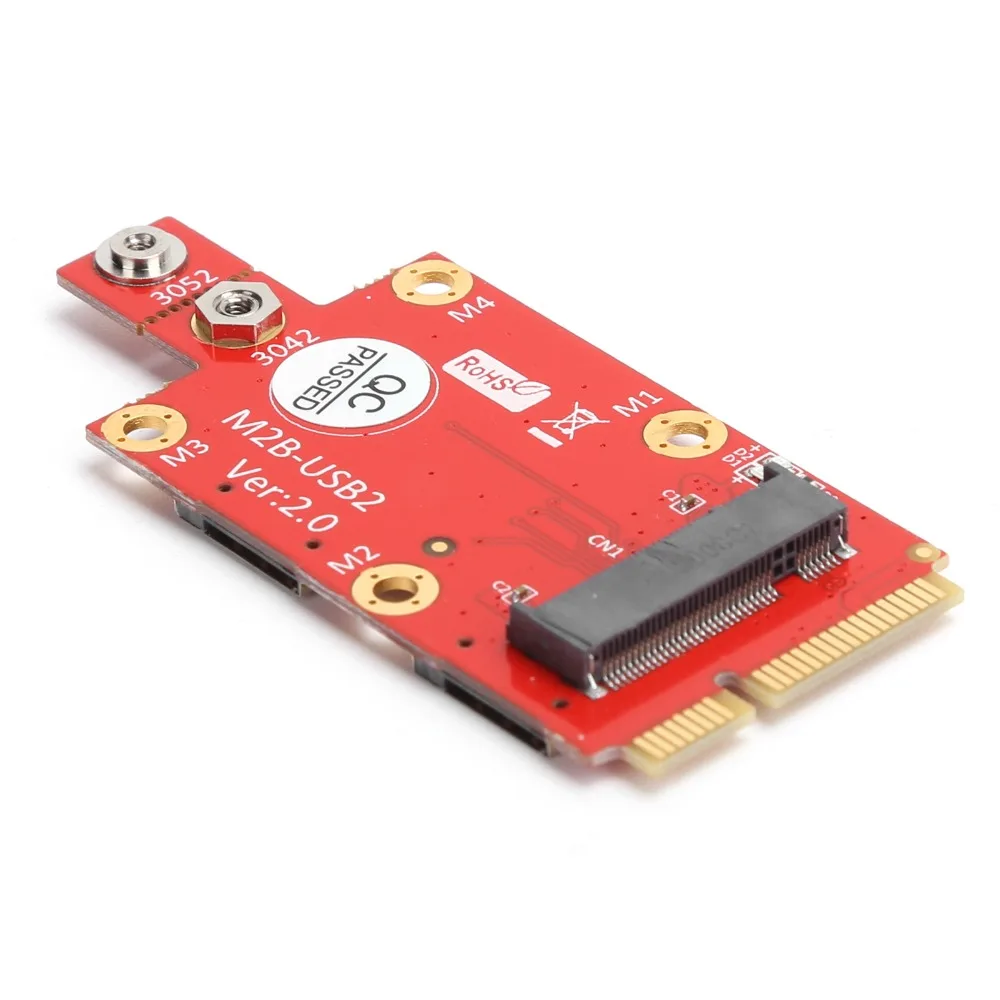 Dual Nano SIM Card Slot M.2 To Mini PCIE Adapter High Speed with M2 Screw Kit Converter Module M.2 Key B Adapter Communication