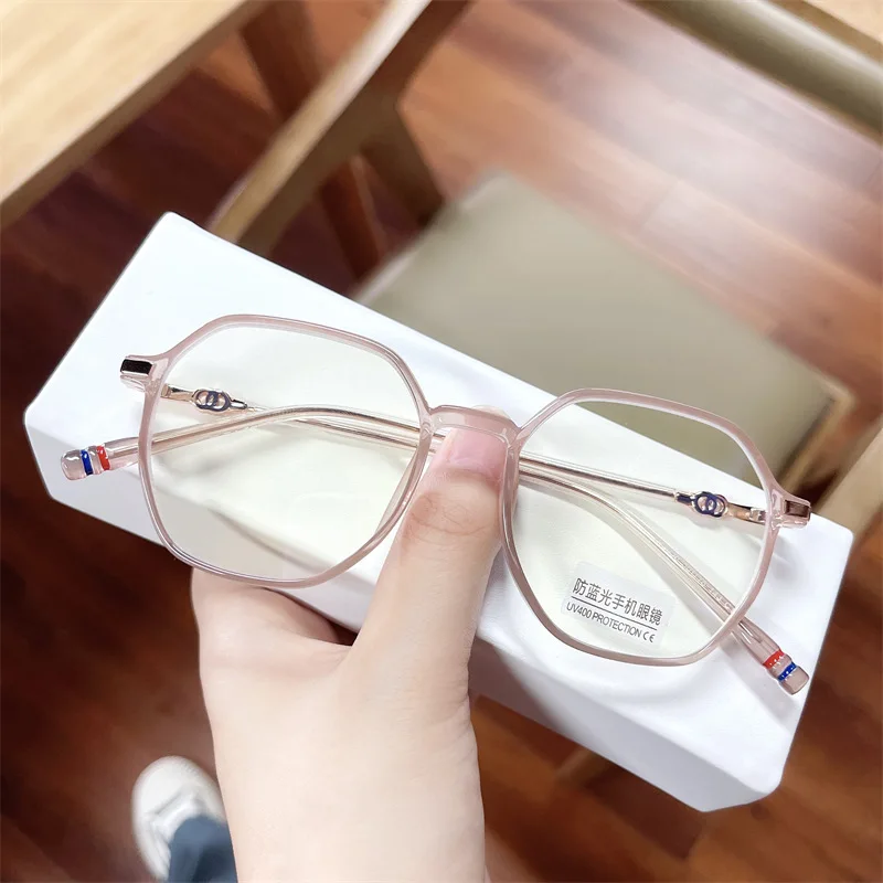 Polygon Shape Men\'s Glasses Frames New Fashion TR90 Material Eyeglass Frames for Women European American Woman Glass