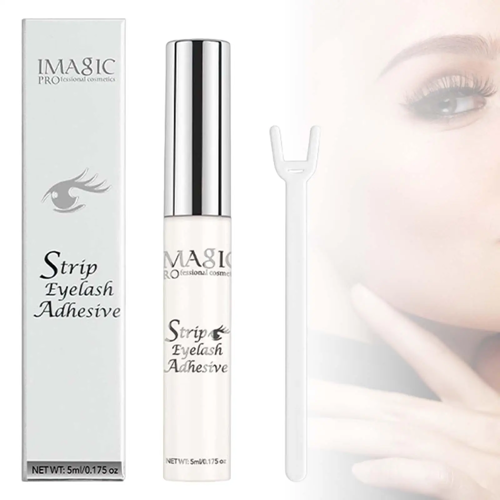 5ml False Eyelash Glue Double Eyelid Glue with Y Shape Stick Strong Hold Sweatproof Long Lasting Natural for Salon Beauty Girls