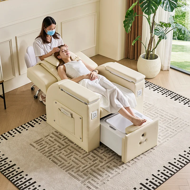 Electric nail art sofa, eyelash nail salon, lying massage foot bath, foot chair, eyelash manicure, foot sofa free of water pipe