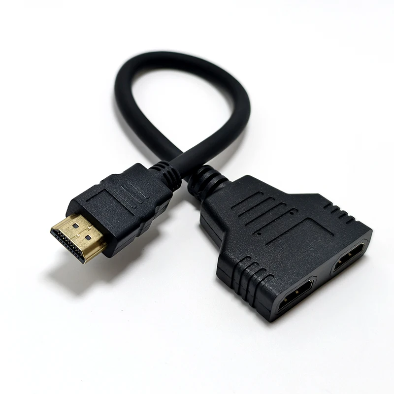 

For Lcd Tv Box Ps3 Hdmi-Compatible Splitter 2 Dual Port Hdmi-Compatible Cable Splitter 1080P Y Splitter 1 In 2 Out Cable Adapter