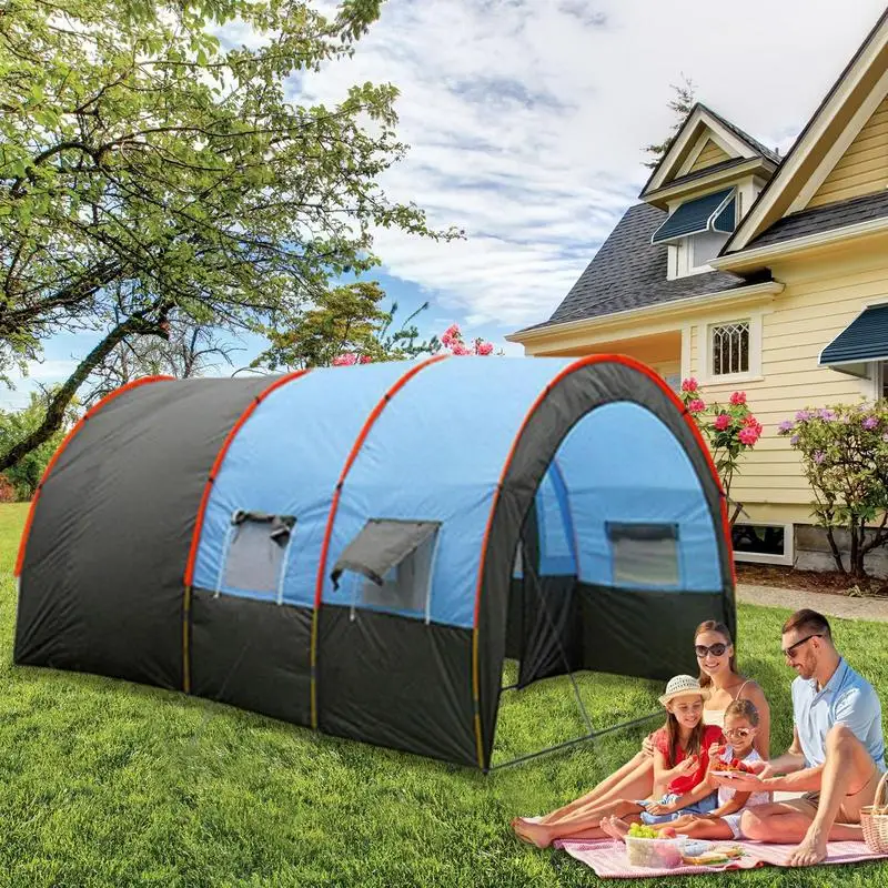 

Large Camping Tent Extra Large Tunnel Tent 8-10 Person Portable Tent Camping Accessories Waterproof Windproof Tent For Outdoor