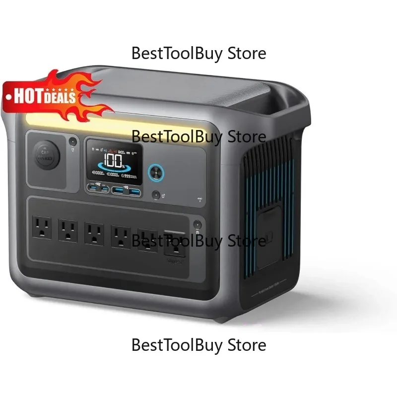 

Power Station 1200W （peak 1600W）LiFePO4 Battery, Full Charge in 58 Min