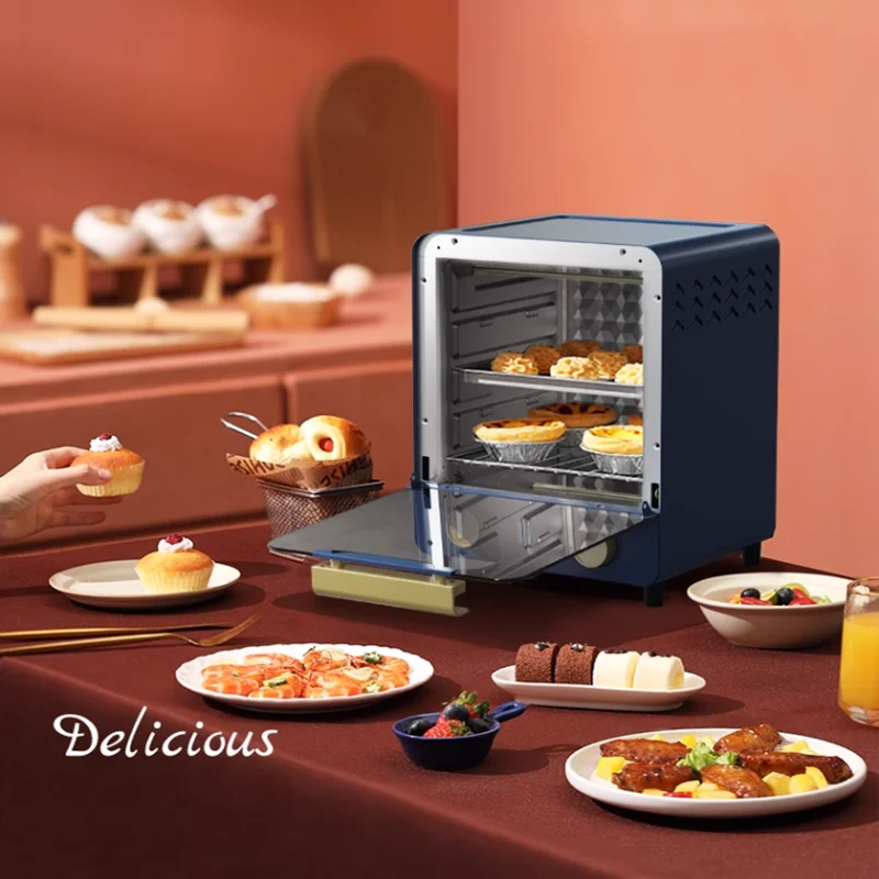 Electric Oven Household Small Baking 12 Liters Mini Home Toaster Breakfast Machine Bread Maker Tabletop Kitchen