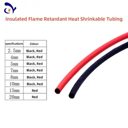 4mm 5mm 5mm 7mm 10mm Heat Shrink Tubing Red & Black 300mm dolžina / par Model DIY