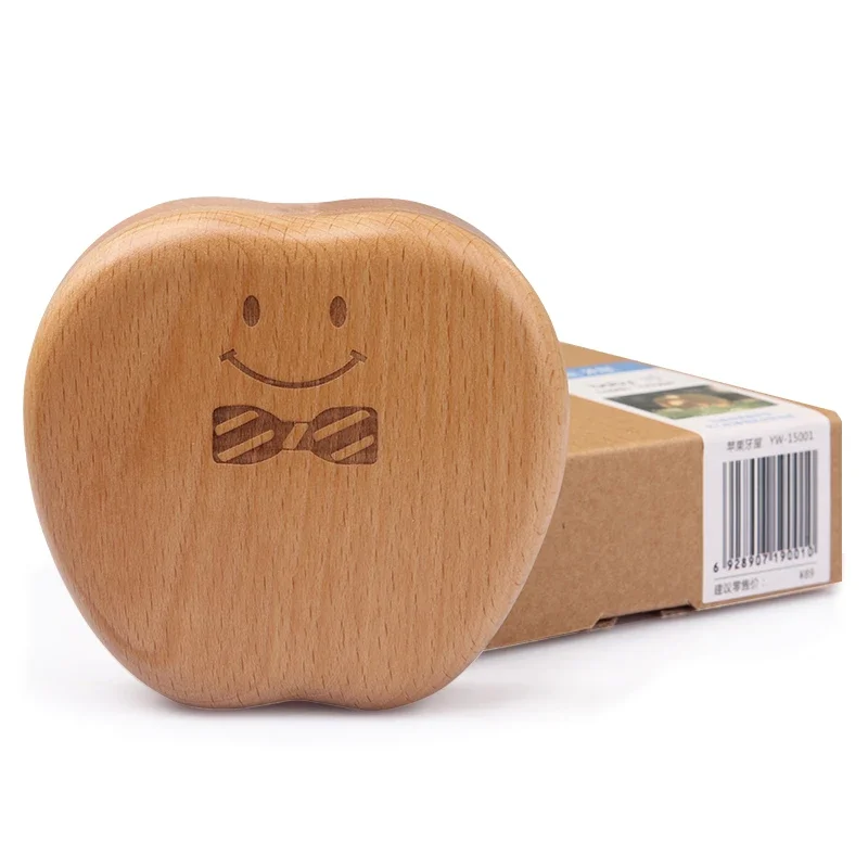 Boîte à dents en bois pour bébé, boîte à dents en bois pour enfants, boîte à dents féerique pour fille et garçon, recueillir les dents de lait, 3 à 6 ans