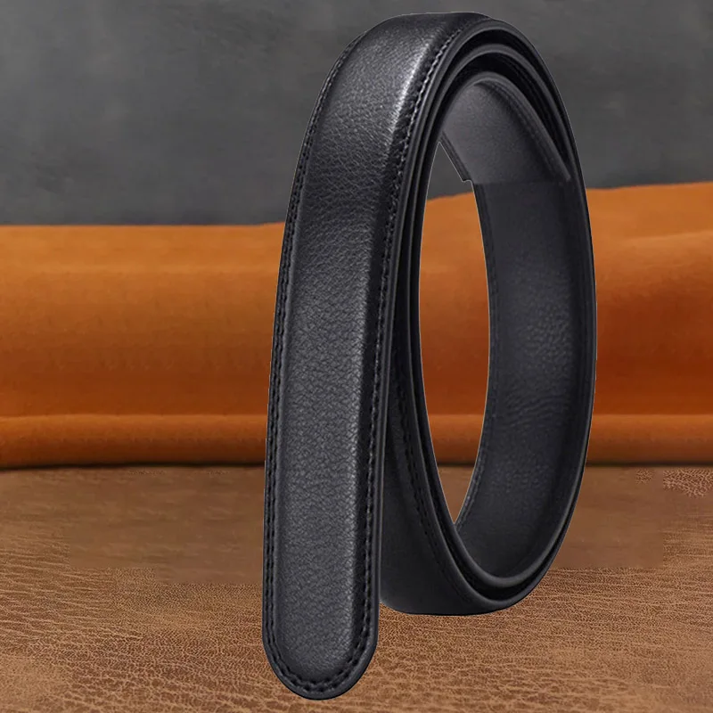 

2.8 3.0 3.5cm Buckle Free Belt Body New Men And Women's Business Travel Slim And Comfortable White Belt Without Automatic Buckle