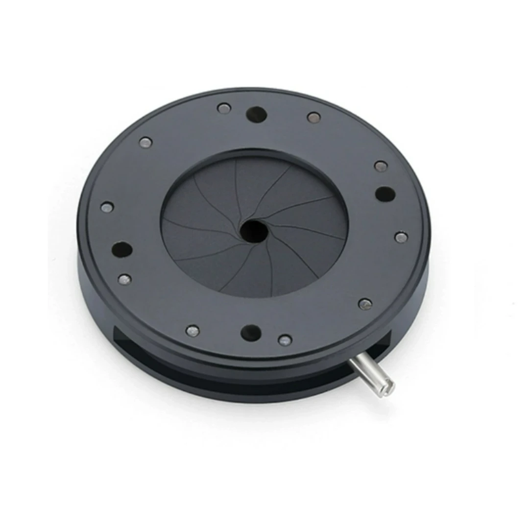 Mechanical Diaphragm 1.5-17mm Continuously Variable Iris Integrated Aperture Stop Microscope Camera Laser Optical Light Module