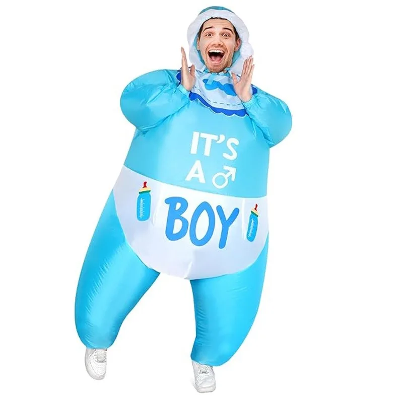 

Inflatable baby costume adult costume gender reveal baby costume suit holiday party spoof funny fancy dress Halloween Cosplay