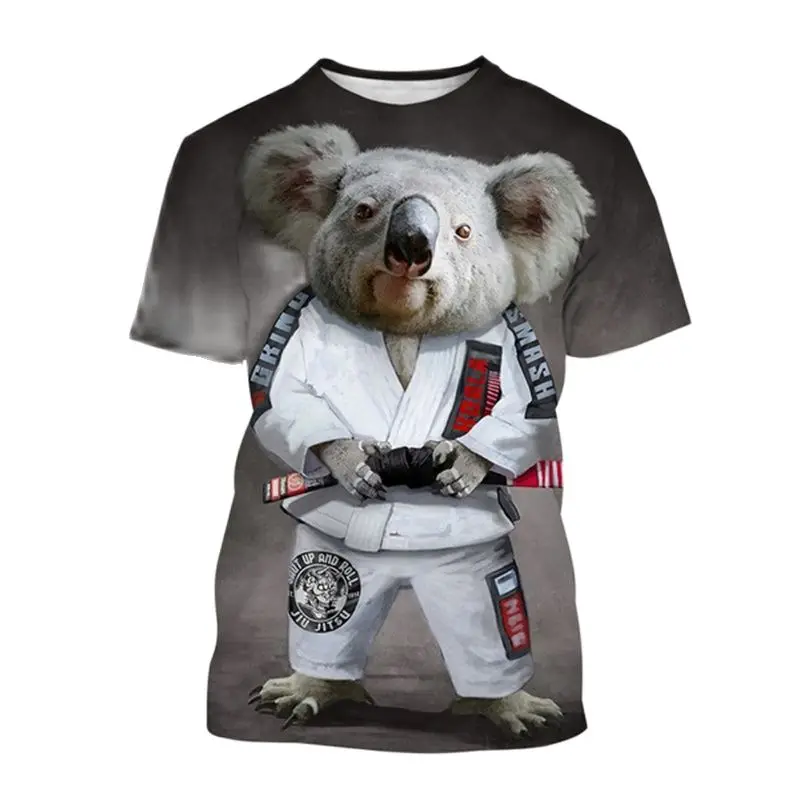 

Men's T Shirt BJJ Jujitsu Enthusiast Wrestle Clothing Fashion 3D Animal Graphic Oversized T-Shirt Casual O-neck Short Sleeve Top