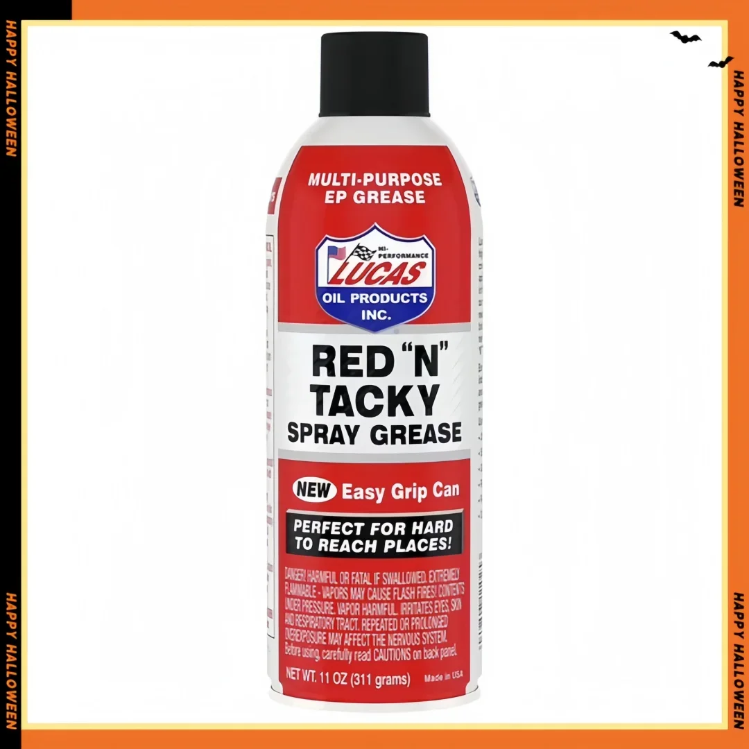 علبة زيت أحمر N شحم سعة 11 أونصة غير قابلة للانزلاق - تزييت طويل الأمد للاستخدام المنزلي والمرآب بنفسك