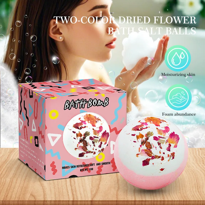 100g in stock dried flower bath balls, bath balls, bath salt balls, scented bubble bath balls, bath salt