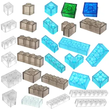 DIY積木透明高磚 1x2 1x6 2x2 2x4 附孔底磚配件,相容於3003 3005 2622 2357 2456 10 最佳銷售 透明樂高 - №2