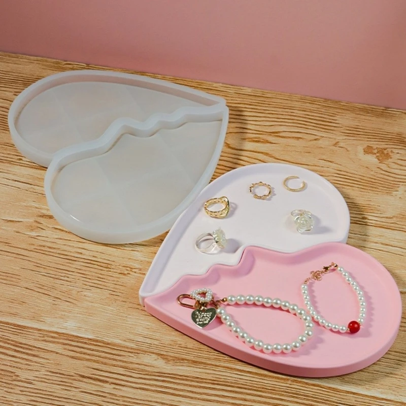 Heartbreak Storage Tray Silicone Molds Jewelry Storage Plate Molds Tray Molds Drop Shipping