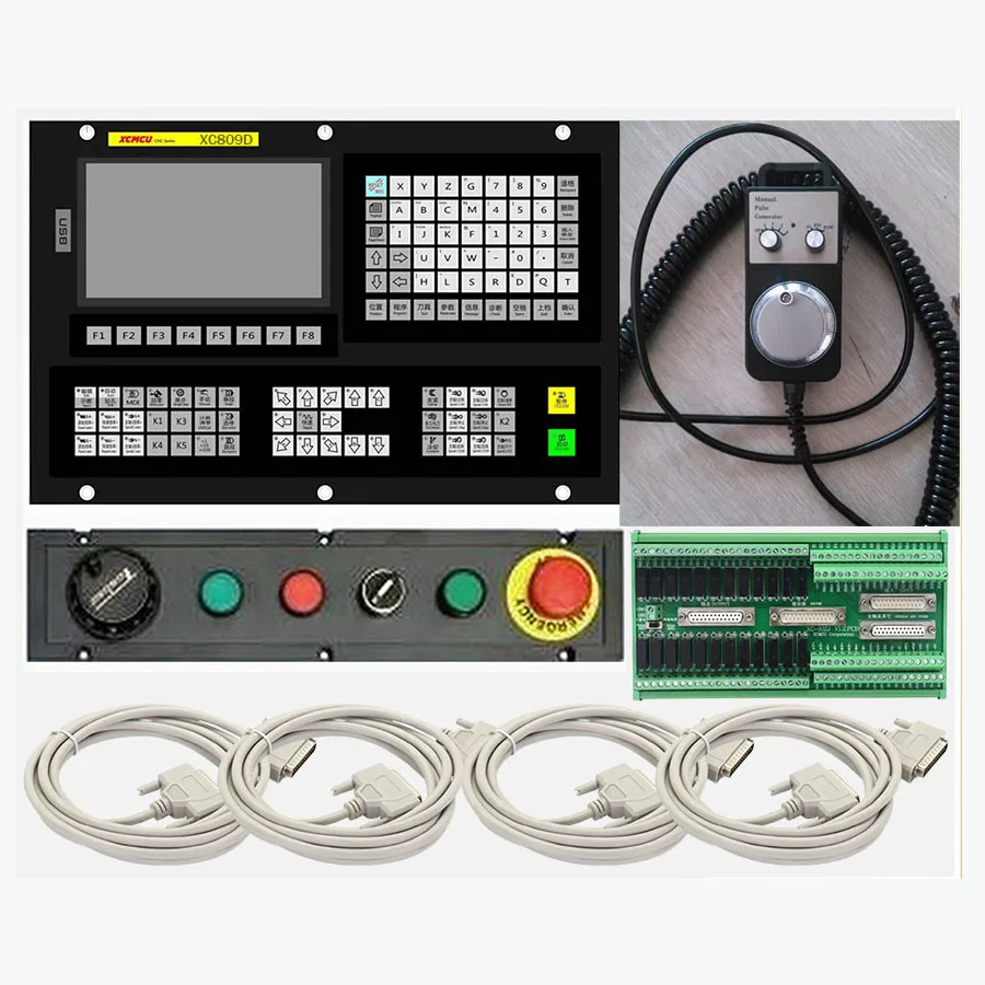 

CNC system controller XC809D 3axis 4axis 5axis 6axis+engraving machine handwheel, IQ adapter board