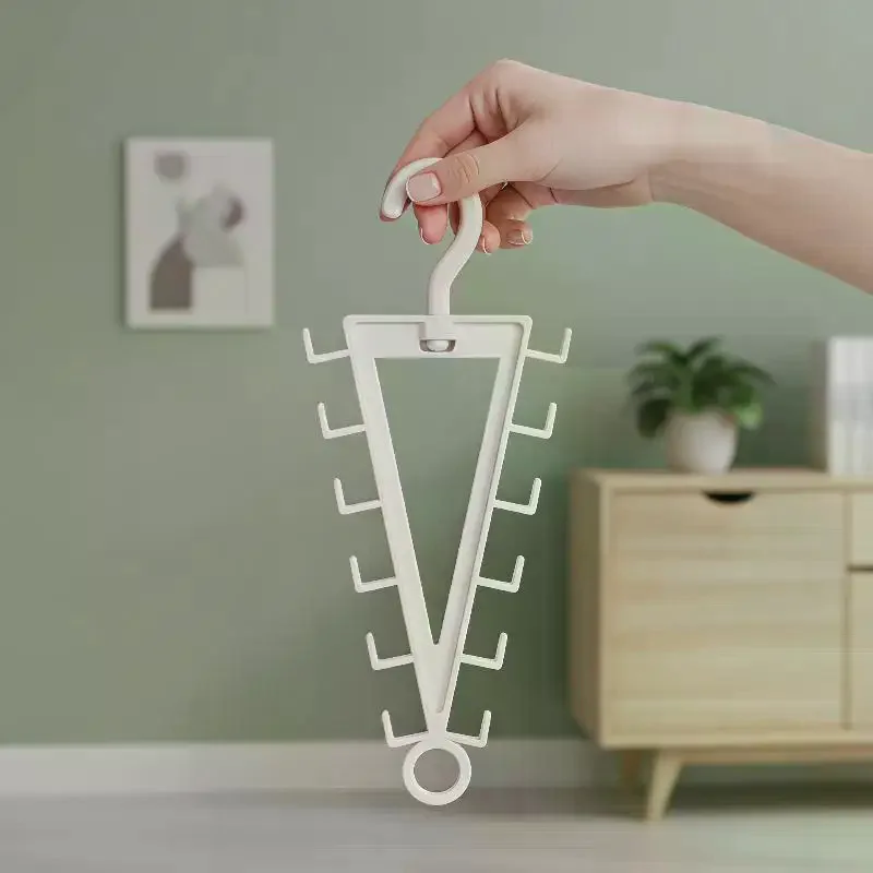 1/2 PCS V Shaped Clothes Hanger Organizer With 12 Hooks Large Capacity Perfect For Closet Storage Saves Space For Clothes Hats