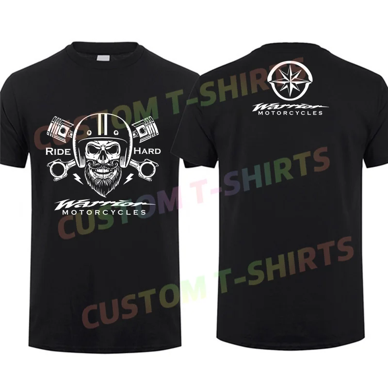 2024 Men T Shirt Casual Yamahas Xv1700 Warrior Motorcycle T-shirt Graphic Oversized Sports Tops 100% Cotton Streetwear S-3XL